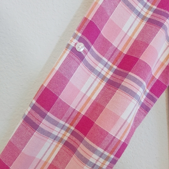 Authentic Clothing Pink and Purple Flannel Winter Long Sleeves Shirt Sz S - Picture 2 of 8